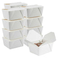 Bio Tek 30 oz Rectangle White Paper #1 Bio Box Take Out Container - 5" x 4" x 2 1/2" - 50 count box