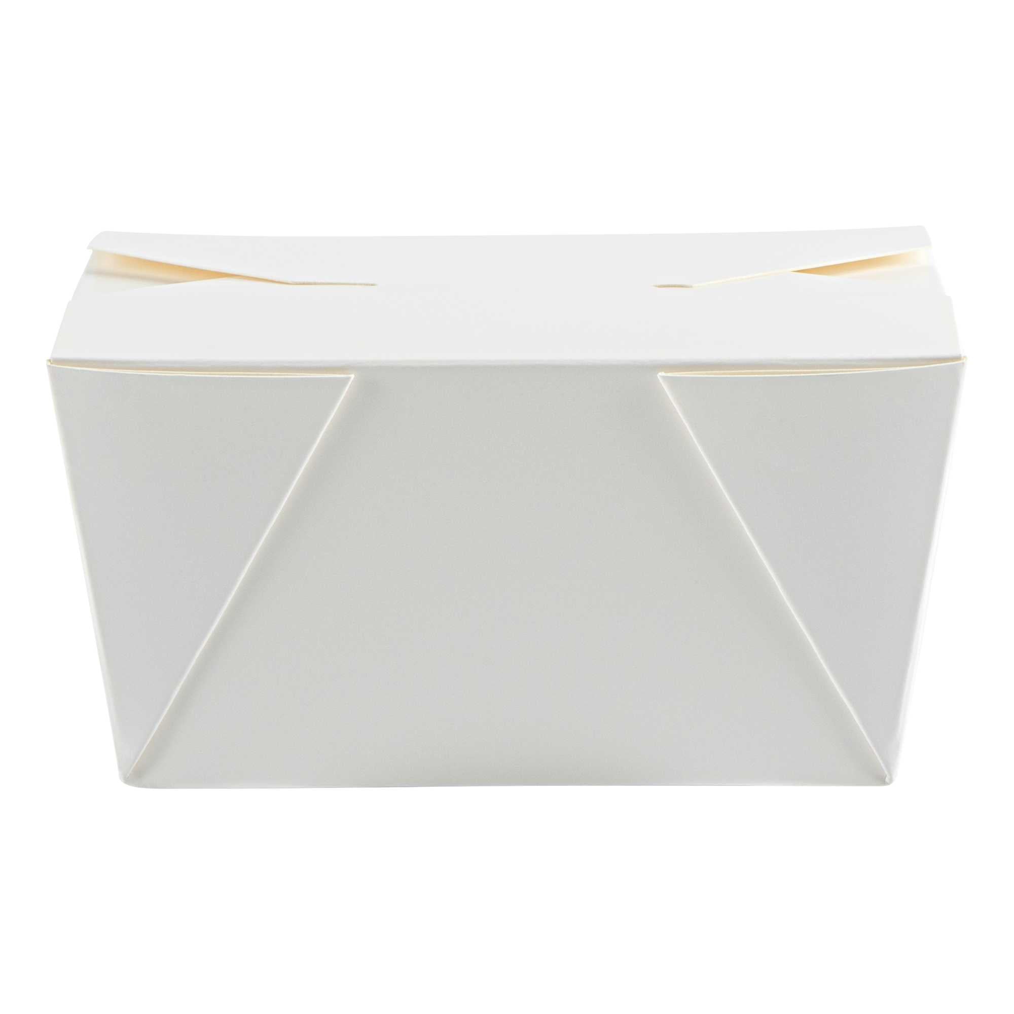 Bio Tek 30 oz Rectangle White Paper #1 Bio Box Take Out Container - 5" x 4" x 2 1/2" - 50 count box