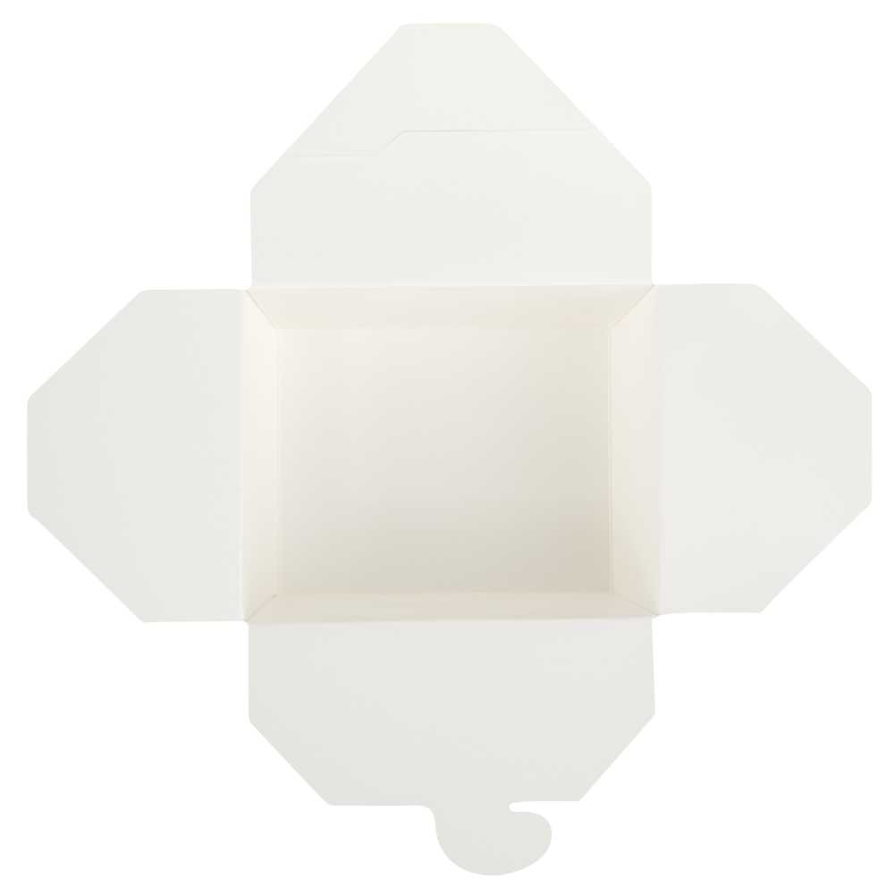 Bio Tek 30 oz Rectangle White Paper #1 Bio Box Take Out Container - 5" x 4" x 2 1/2" - 50 count box