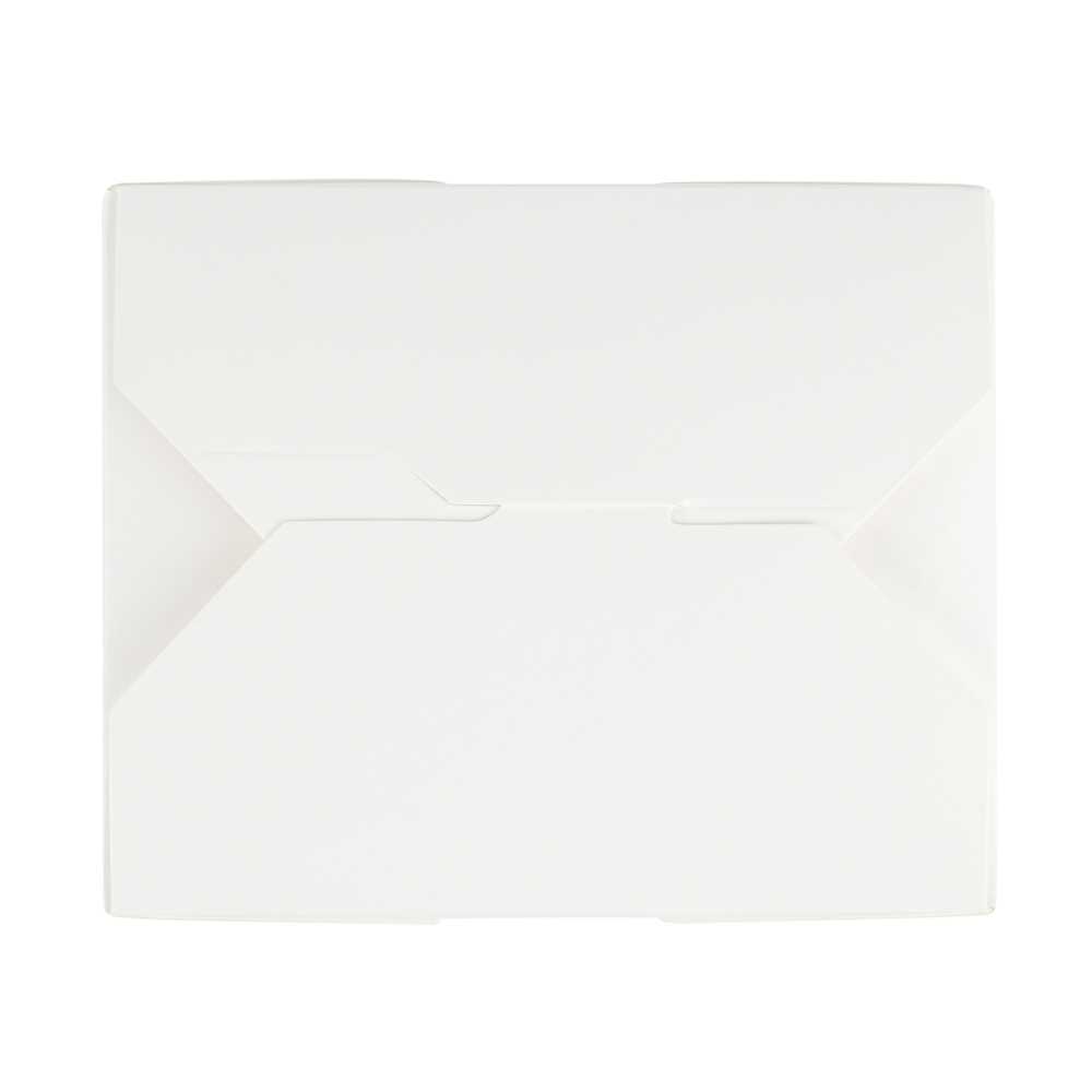 Bio Tek 30 oz Rectangle White Paper #1 Bio Box Take Out Container - 5" x 4" x 2 1/2" - 50 count box
