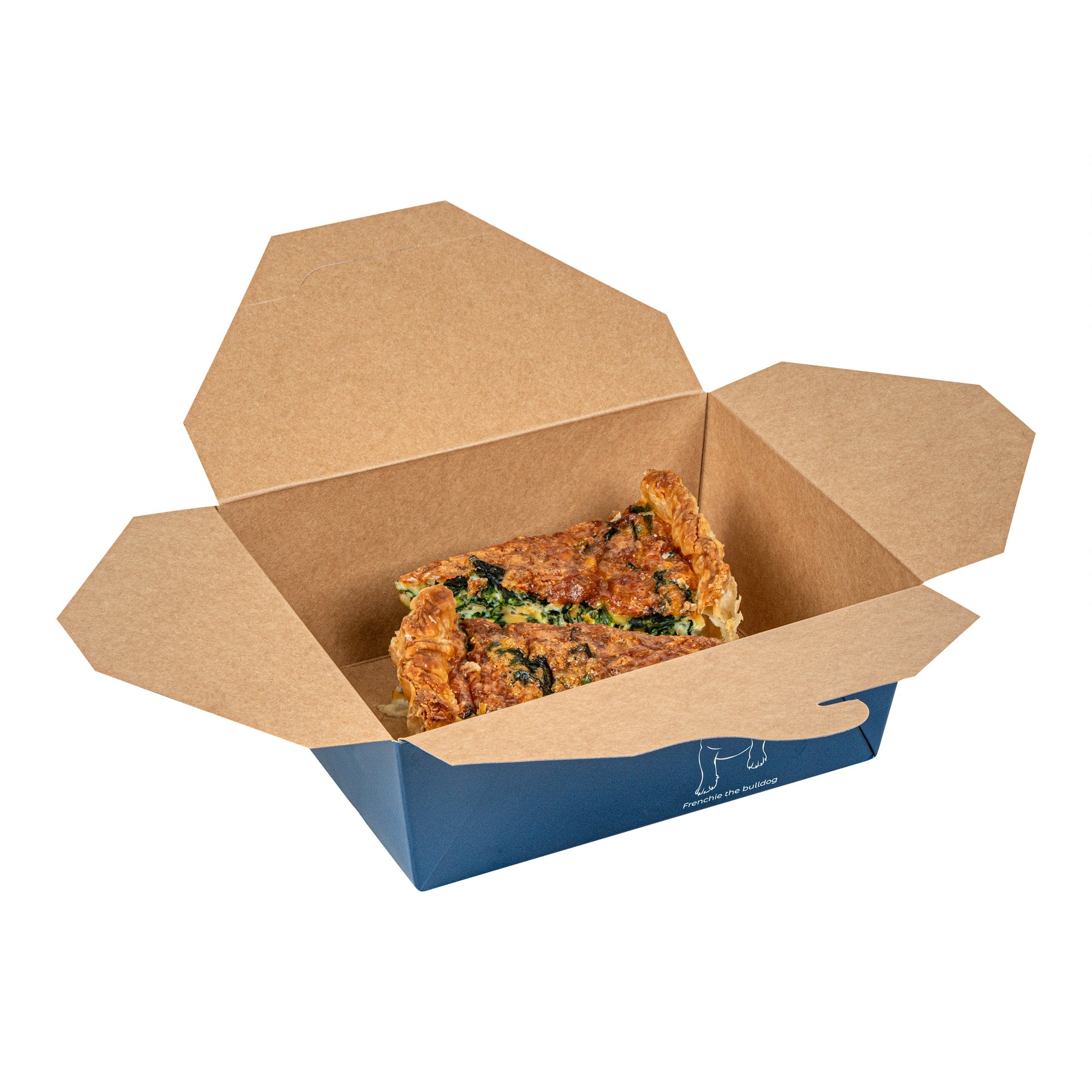 Bio Tek 45 oz Rectangle Frenchie Paper #8 Bio Box Take Out Container - 6 3/4" x 5 1/2" x 2 1/2" - 200 count box