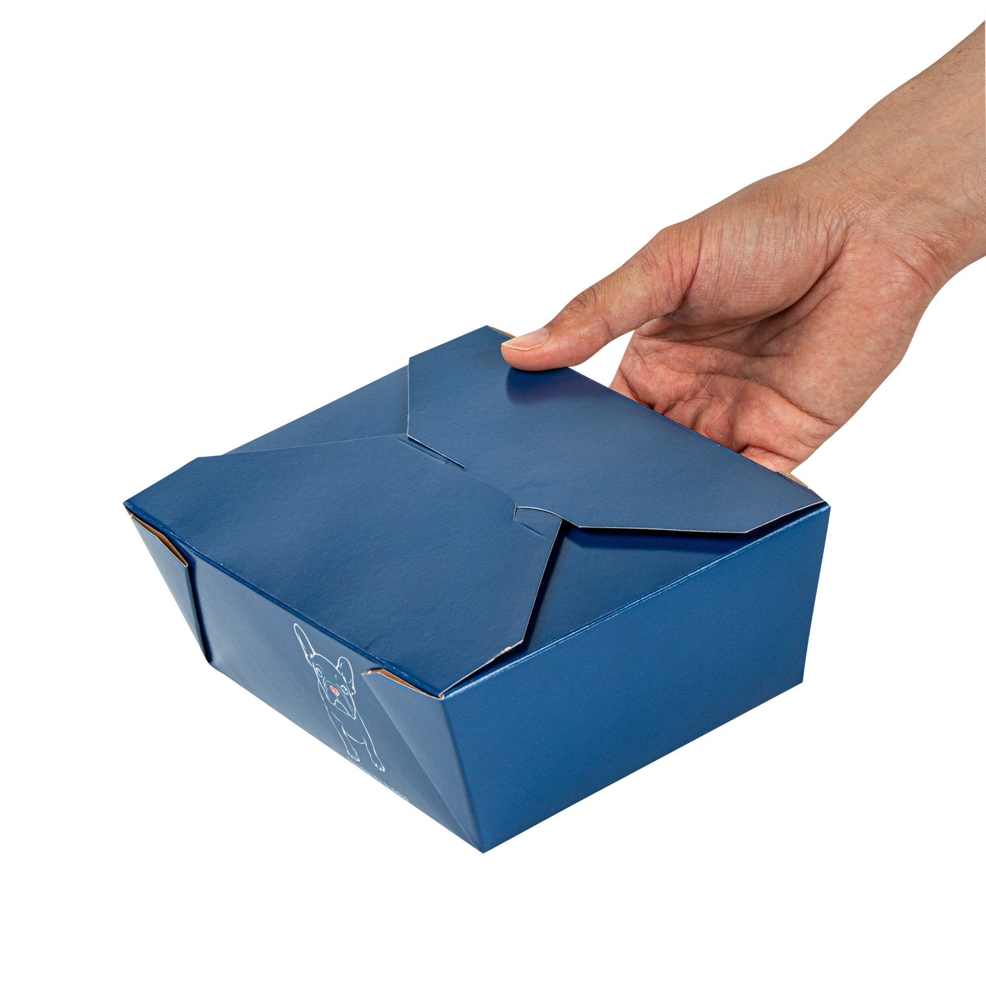 Bio Tek 45 oz Rectangle Frenchie Paper #8 Bio Box Take Out Container - 6 3/4" x 5 1/2" x 2 1/2" - 200 count box