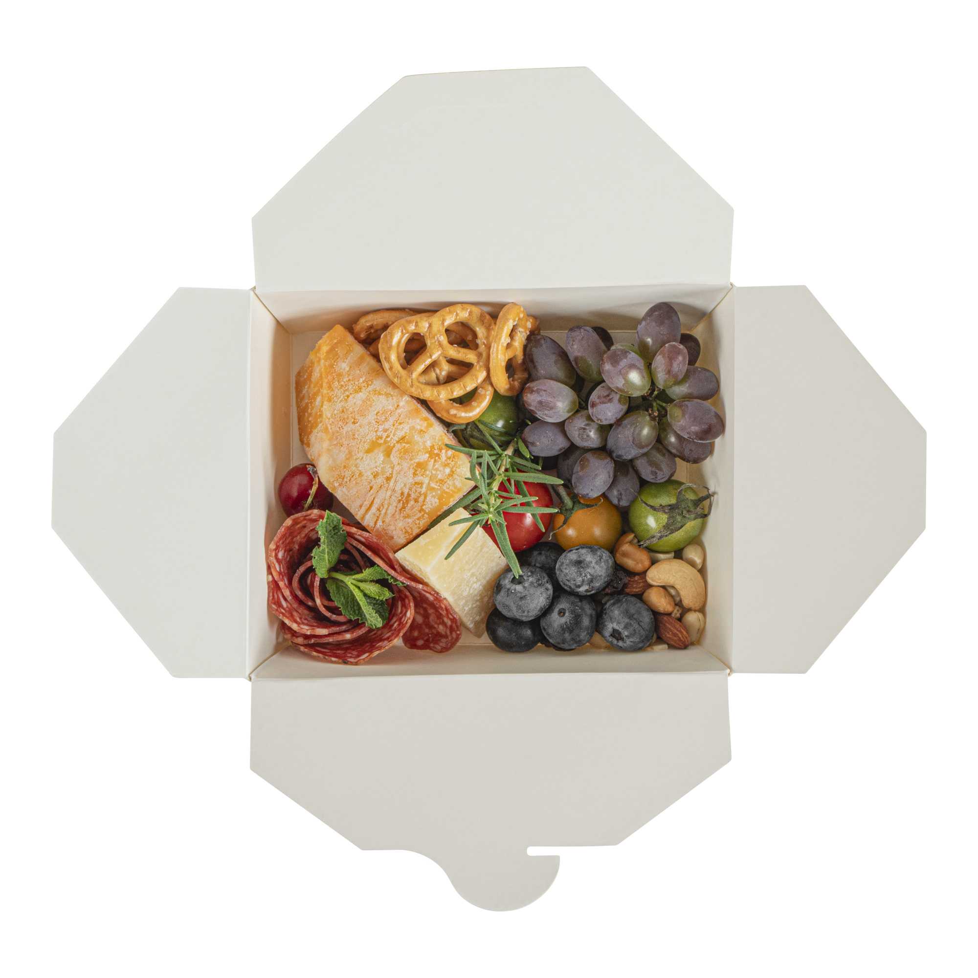 Bio Tek 45 oz Rectangle White Paper #8 Bio Box Take Out Container - 6 3/4" x 5 1/2" x 2 1/2" - 200 count box
