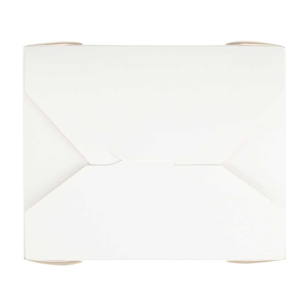 Bio Tek 45 oz Rectangle White Paper #8 Bio Box Take Out Container - 6 3/4" x 5 1/2" x 2 1/2" - 200 count box