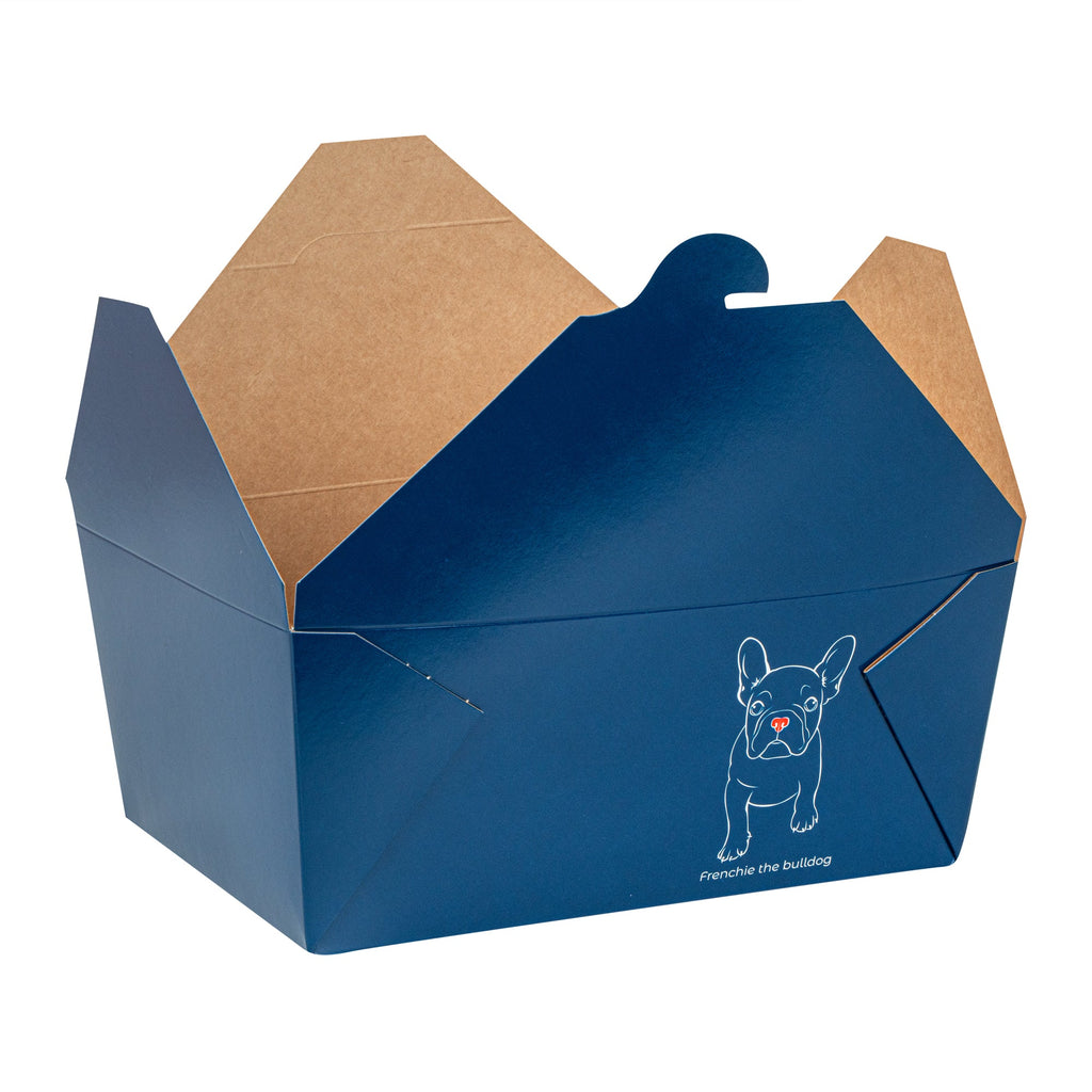 Bio Tek 98 oz Frenchie Paper #4 Bio Box Take Out Container - 8 1/2" x 6 1/4" x 3 1/2" - 200 count box