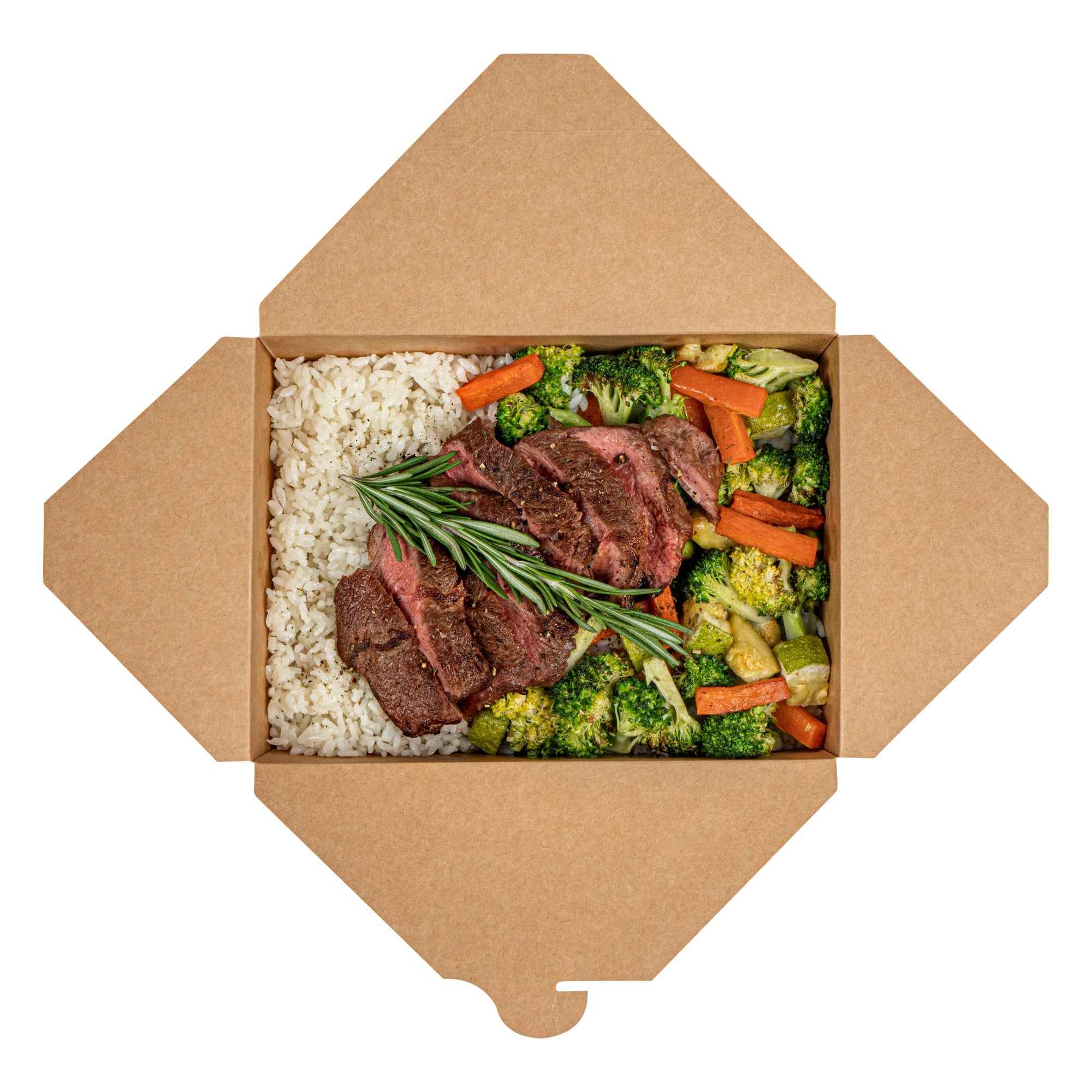 Bio Tek 98 oz Camouflage Paper #4 Bio Box Take Out Container - 8 1/2" x 6 1/4" x 3 1/2" - 50 count box