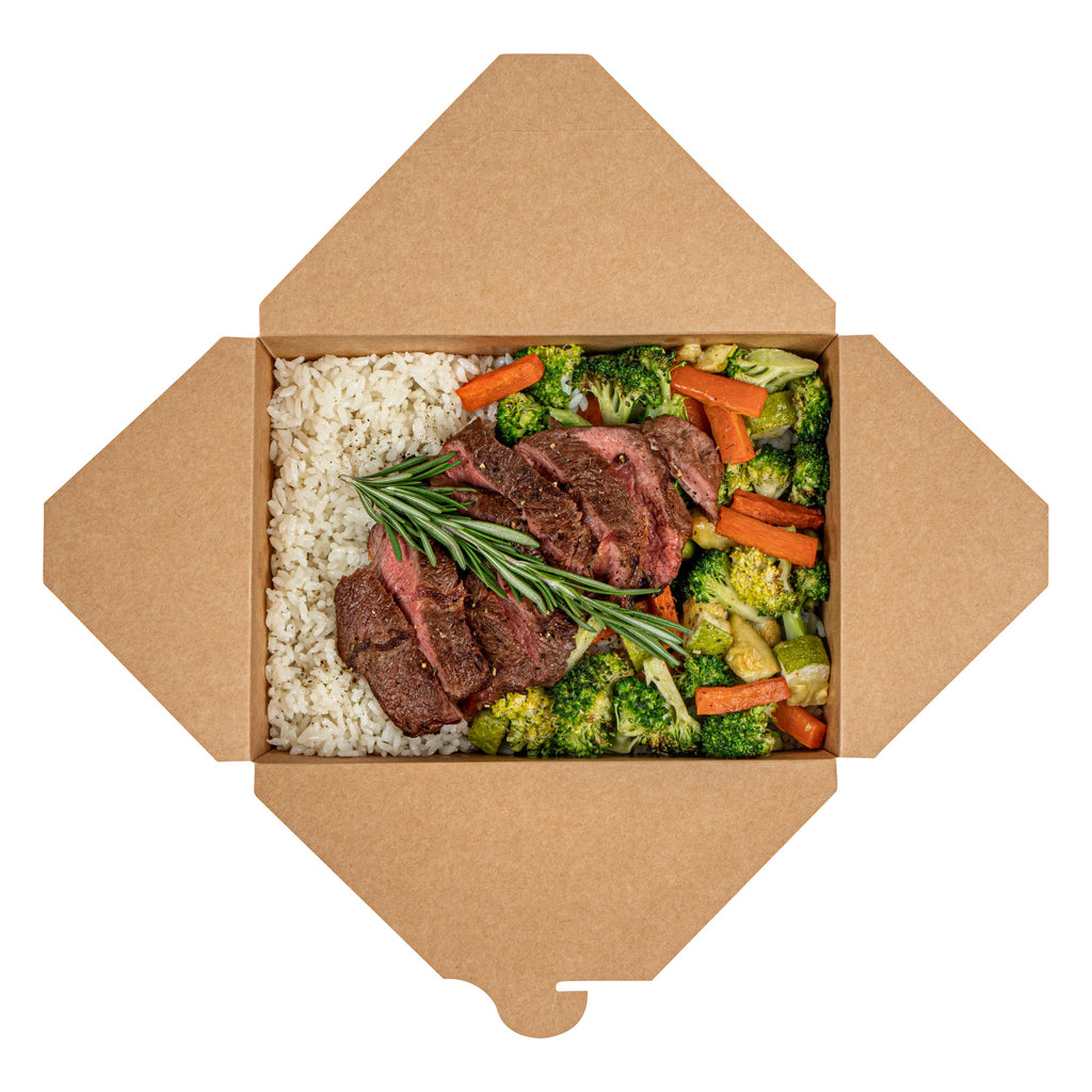Bio Tek 98 oz Camouflage Paper #4 Bio Box Take Out Container - 8 1/2" x 6 1/4" x 3 1/2" - 200 count box