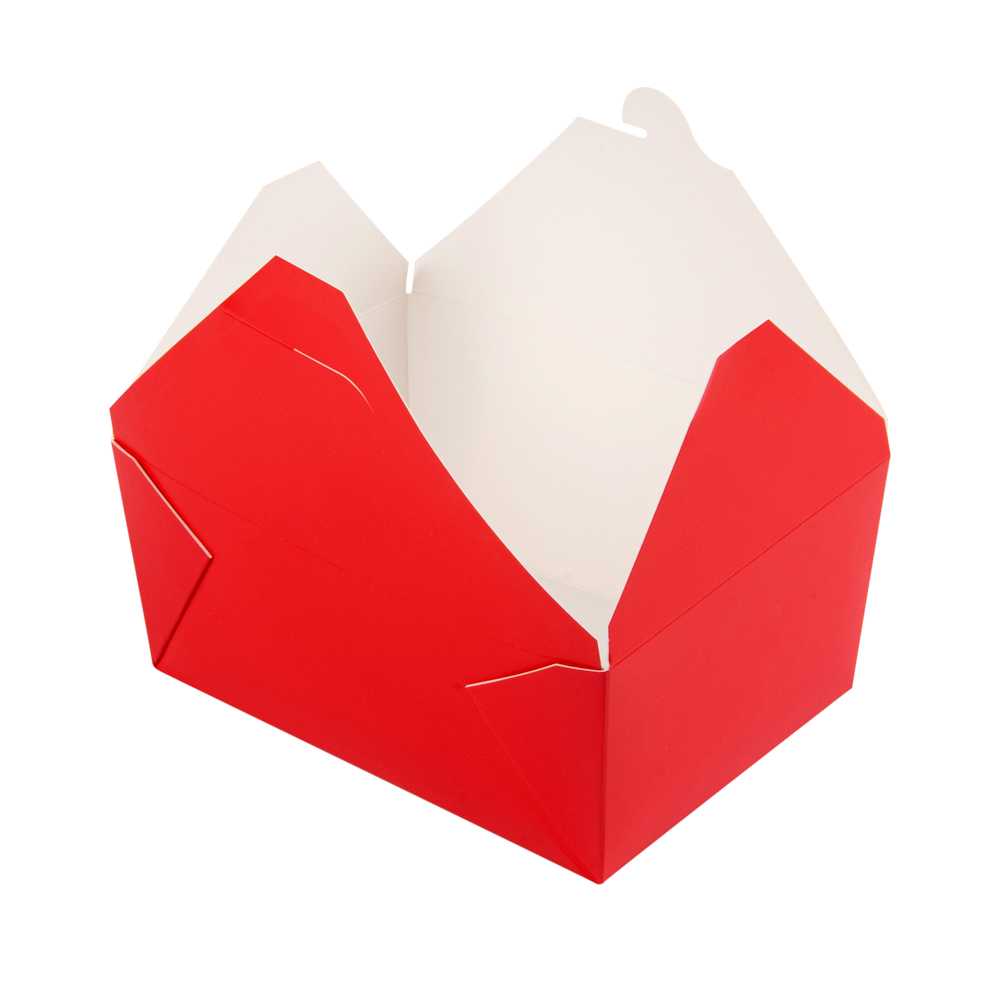 Bio Tek 98 oz Rectangle Red Paper #4 Bio Box Take Out Container - 8 1/2" x 6 1/4" x 3 1/2" - 50 count box