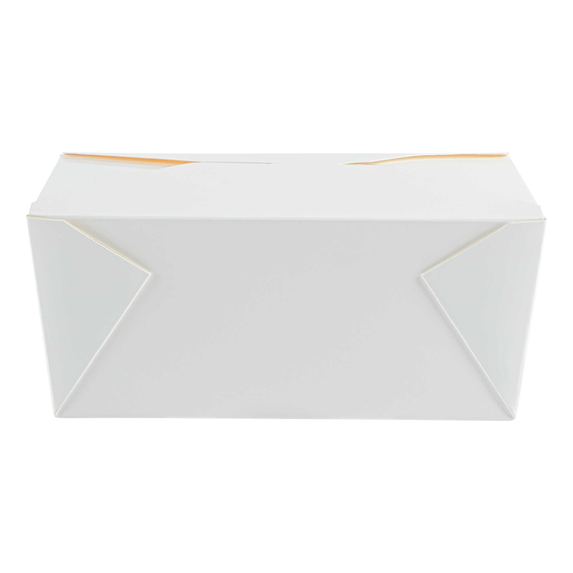 Bio Tek 98 oz Rectangle White Paper #4 Bio Box Take Out Container - 8 1/2" x 6 1/4" x 3 1/2" - 200 count box