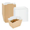 Cafe Vision 17 oz Rectangle Kraft Paper Small Click Lock Container - 4 1/4" x 3 1/4" x 2 3/4" - 200 count box