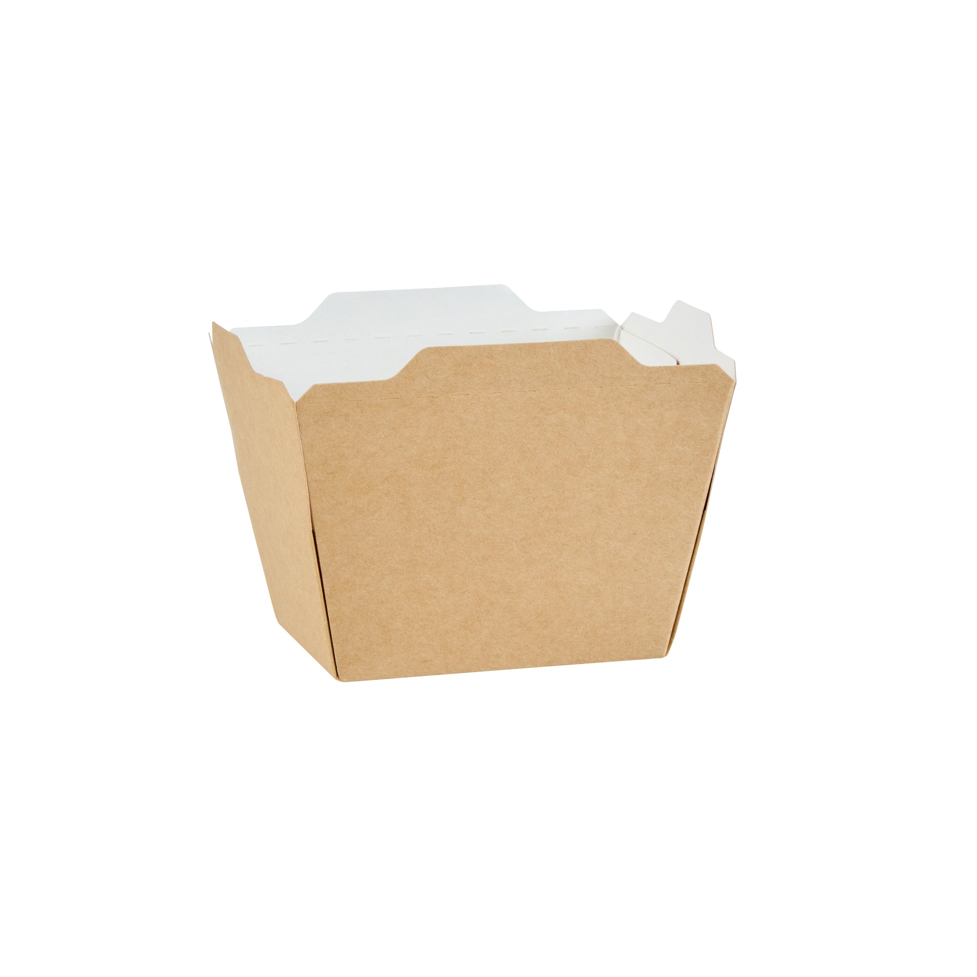 Cafe Vision 17 oz Rectangle Kraft Paper Small Click Lock Container - 4 1/4" x 3 1/4" x 2 3/4" - 50 count box