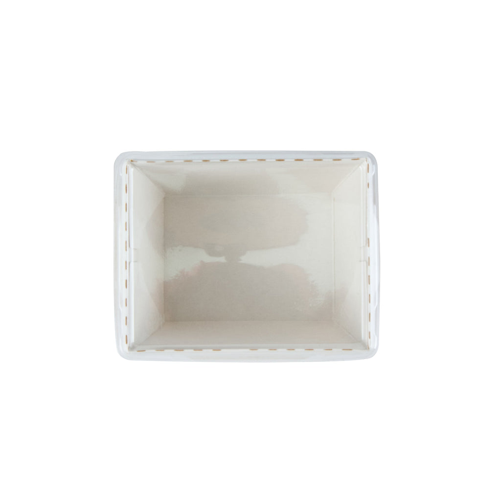 Cafe Vision 17 oz Rectangle Kraft Paper Small Click Lock Container - 4 1/4" x 3 1/4" x 2 3/4" - 50 count box
