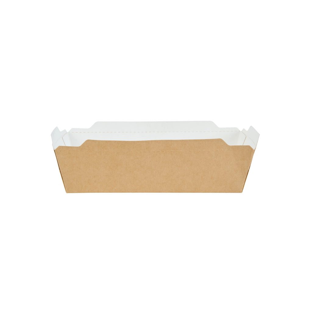 Cafe Vision 34 oz Rectangle Kraft Paper Medium Click Lock Container - 7 1/2" x 5 1/2" x 1 3/4" - 200 count box