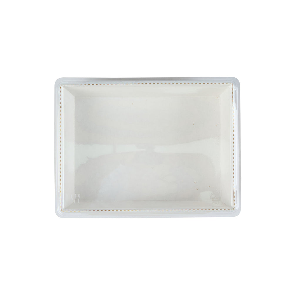 Cafe Vision 34 oz Rectangle Kraft Paper Medium Click Lock Container - 7 1/2" x 5 1/2" x 1 3/4" - 200 count box