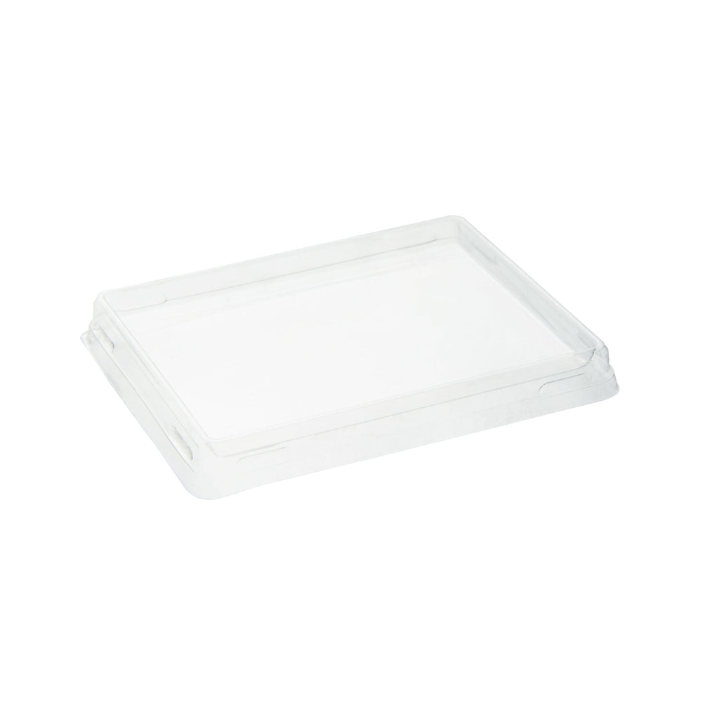 Cafe Vision Rectangle Clear Plastic Lid - Fits Small Click Lock Container - 50 count box