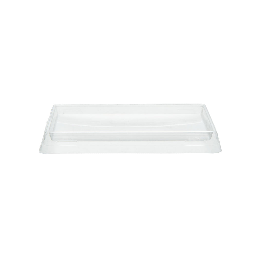 Cafe Vision Rectangle Clear Plastic Lid - Fits Small Click Lock Container - 50 count box