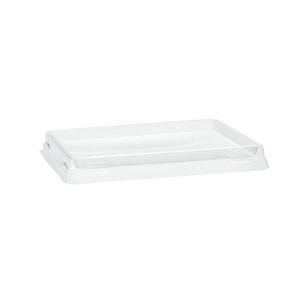 Cafe Vision Rectangle Clear Plastic Lid - Fits Small Click Lock Container - 50 count box