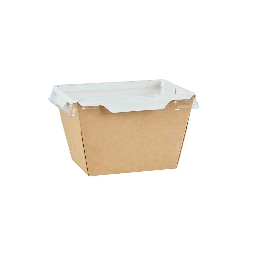 Cafe Vision Rectangle Clear Plastic Lid - Fits Small Click Lock Container - 50 count box