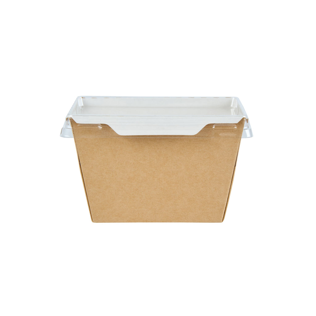 Cafe Vision Rectangle Clear Plastic Lid - Fits Small Click Lock Container - 200 count box