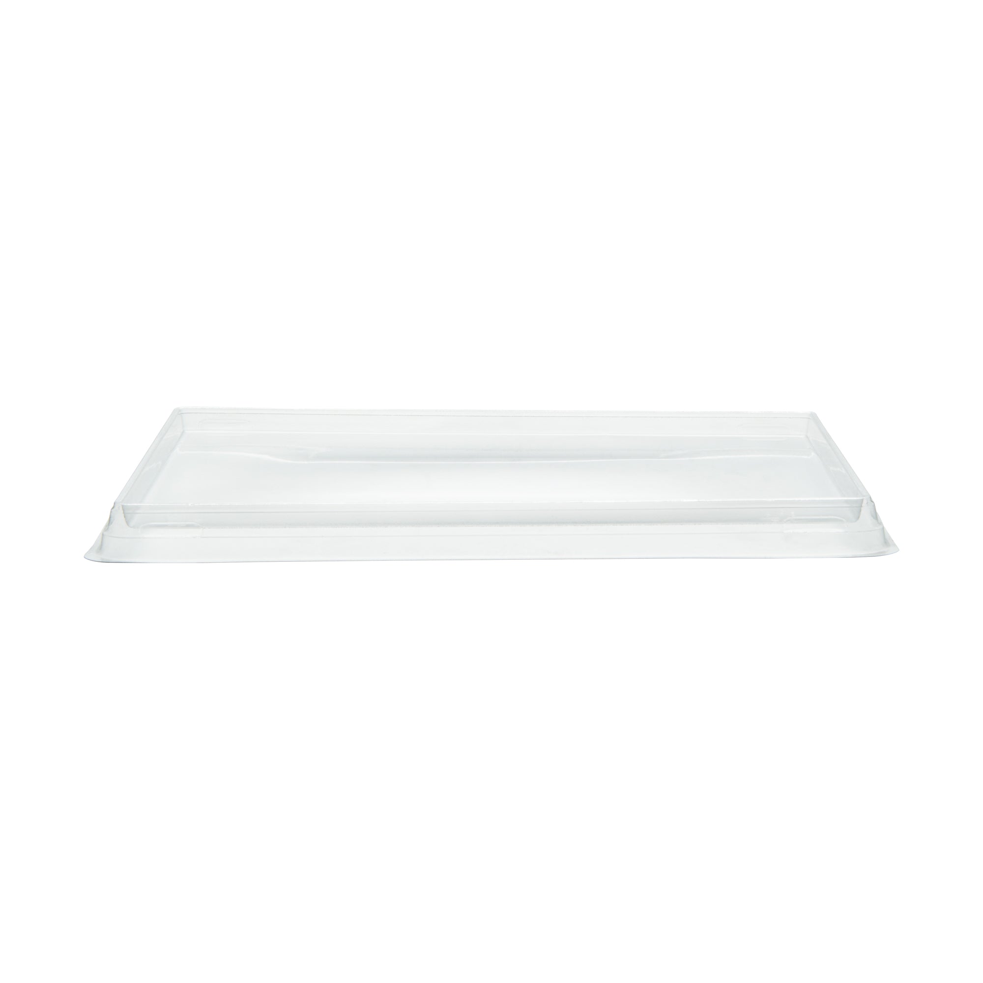 Cafe Vision Rectangle Clear Plastic Lid - Fits Medium Click Lock Container - 50 count box