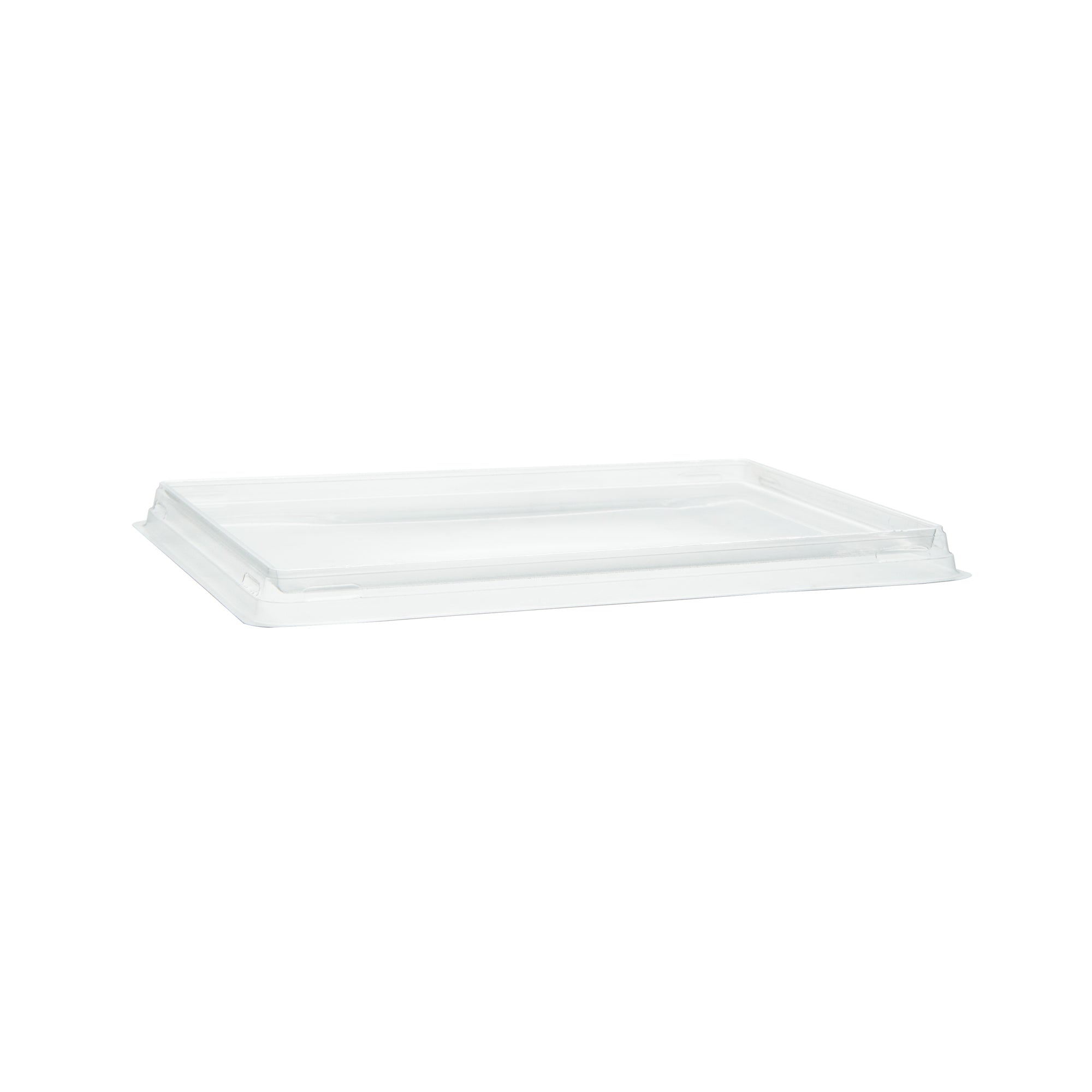 Cafe Vision Rectangle Clear Plastic Lid - Fits Medium Click Lock Container - 50 count box