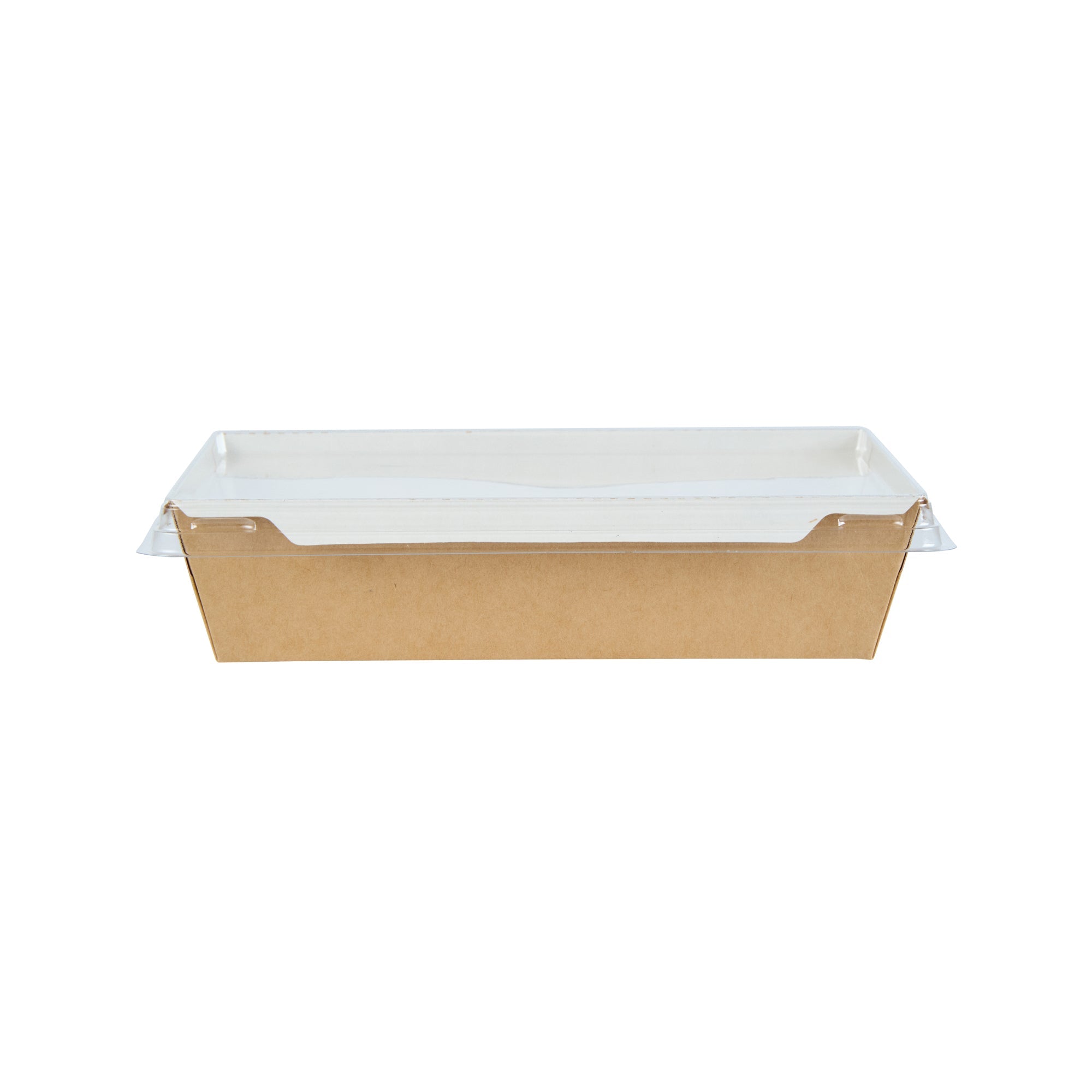Cafe Vision Rectangle Clear Plastic Lid - Fits Medium Click Lock Container - 50 count box