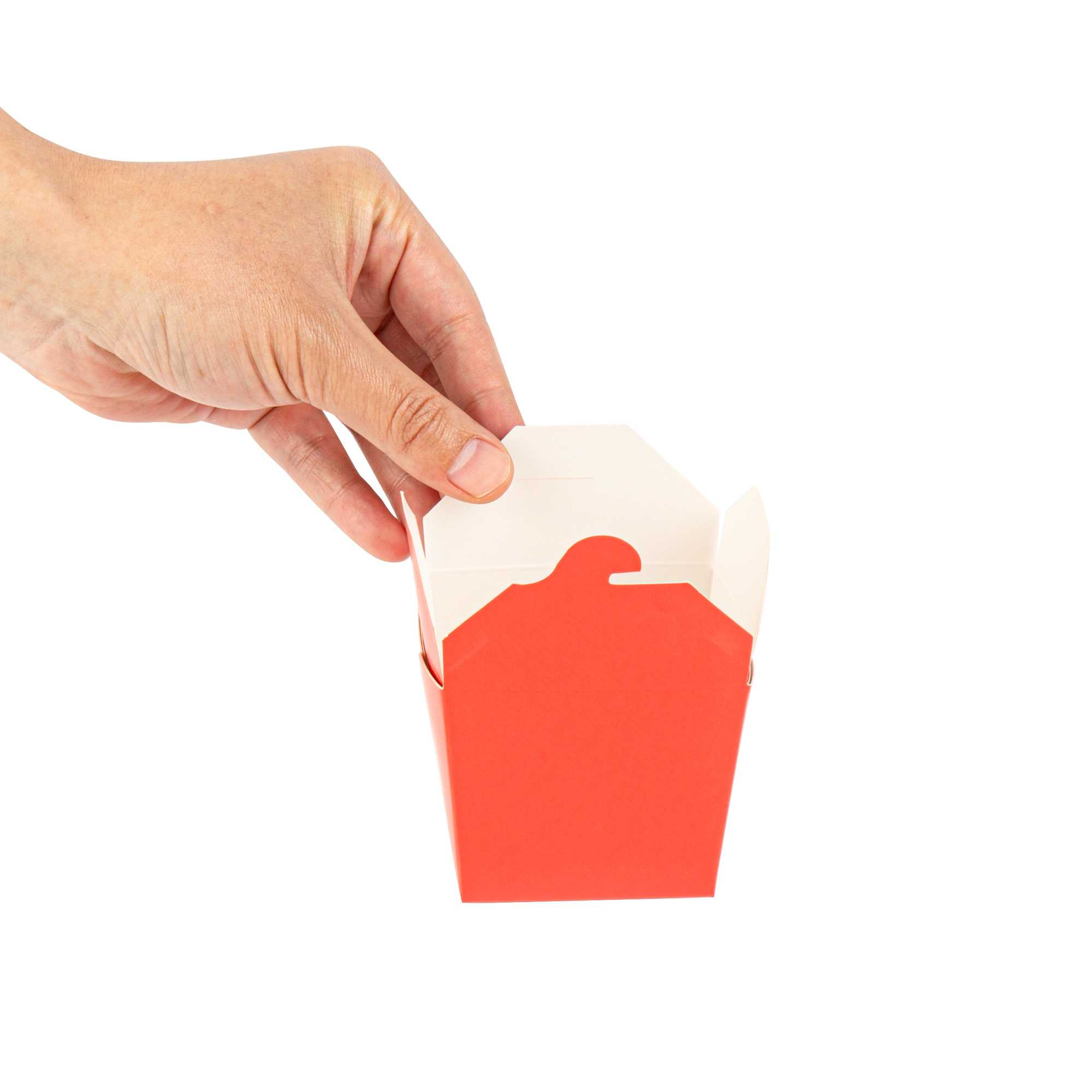 Bio Tek 8 oz Red Paper - 2 3/4'' x 2 1/4'' x 2 1/2'' - 50 count box
