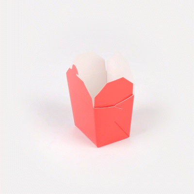Bio Tek 8 oz Red Paper - 2 3/4'' x 2 1/4'' x 2 1/2'' - 50 count box