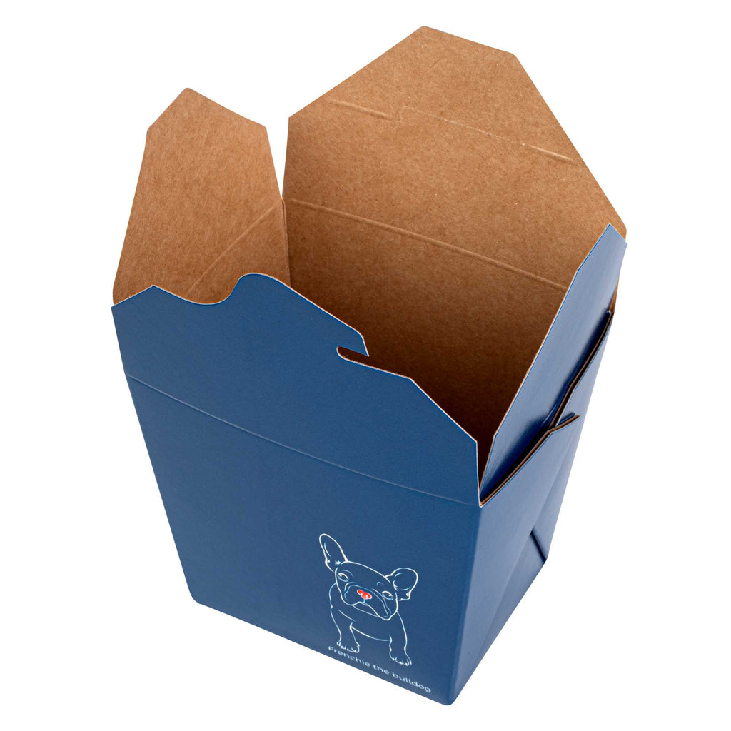 Bio Tek 16 oz Square Frenchie Paper Noodle Take Out Container - 3 1/2" x 3" x 3 1/4" - 200 count box