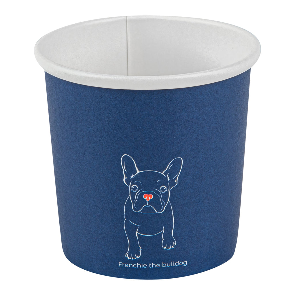 Bio Tek 12 oz Round Frenchie Paper Soup Container - 3 1/2" x 3 1/2" x 3 1/2" - 25 count box