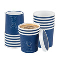 Bio Tek 12 oz Round Frenchie Paper Soup Container - 3 1/2" x 3 1/2" x 3 1/2" - 25 count box