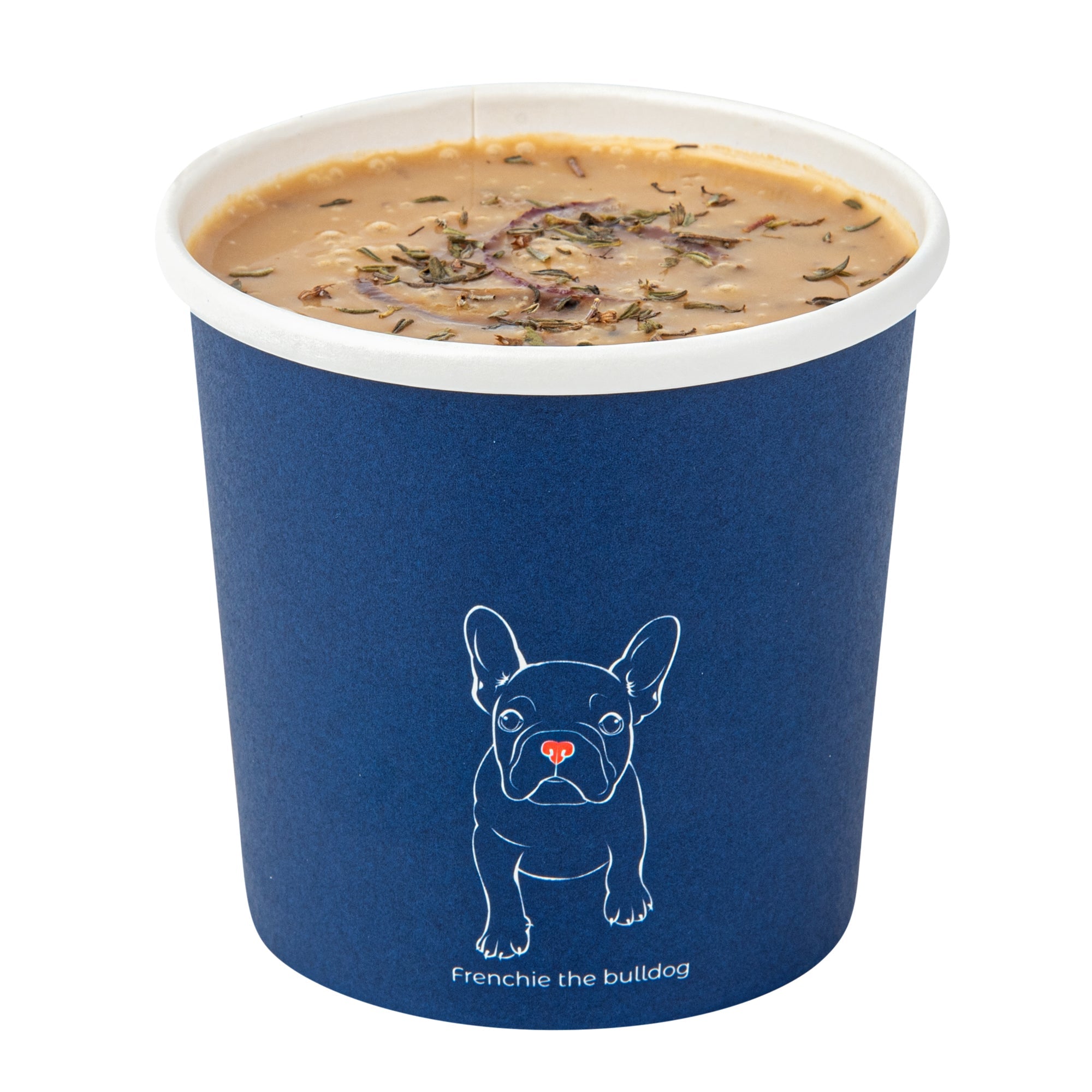 Bio Tek 12 oz Round Frenchie Paper Soup Container - 3 1/2" x 3 1/2" x 3 1/2" - 200 count box