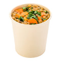 Bio Tek 16 oz Round Bamboo Paper Soup Container - 3 3/4" x 3 3/4" x 4" - 25 count box