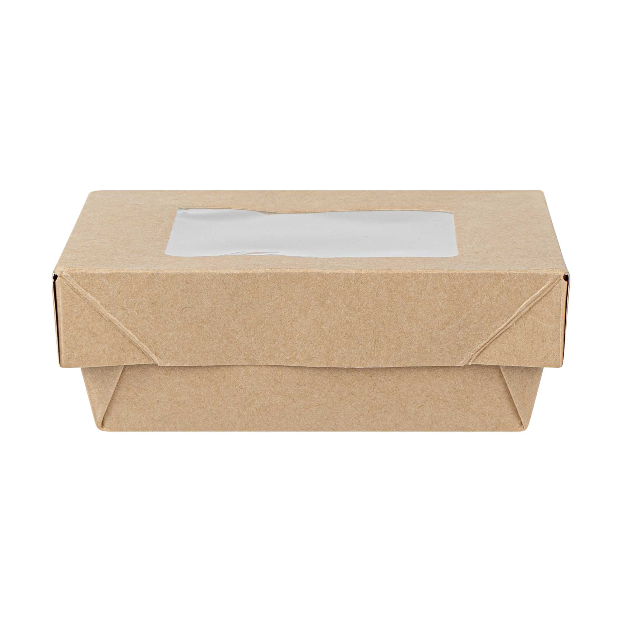 Cafe Vision 13 oz Square Kraft Paper Small Take Out Container - 4 1/2" x 4 1/2" x 1 1/2" - 200 count box