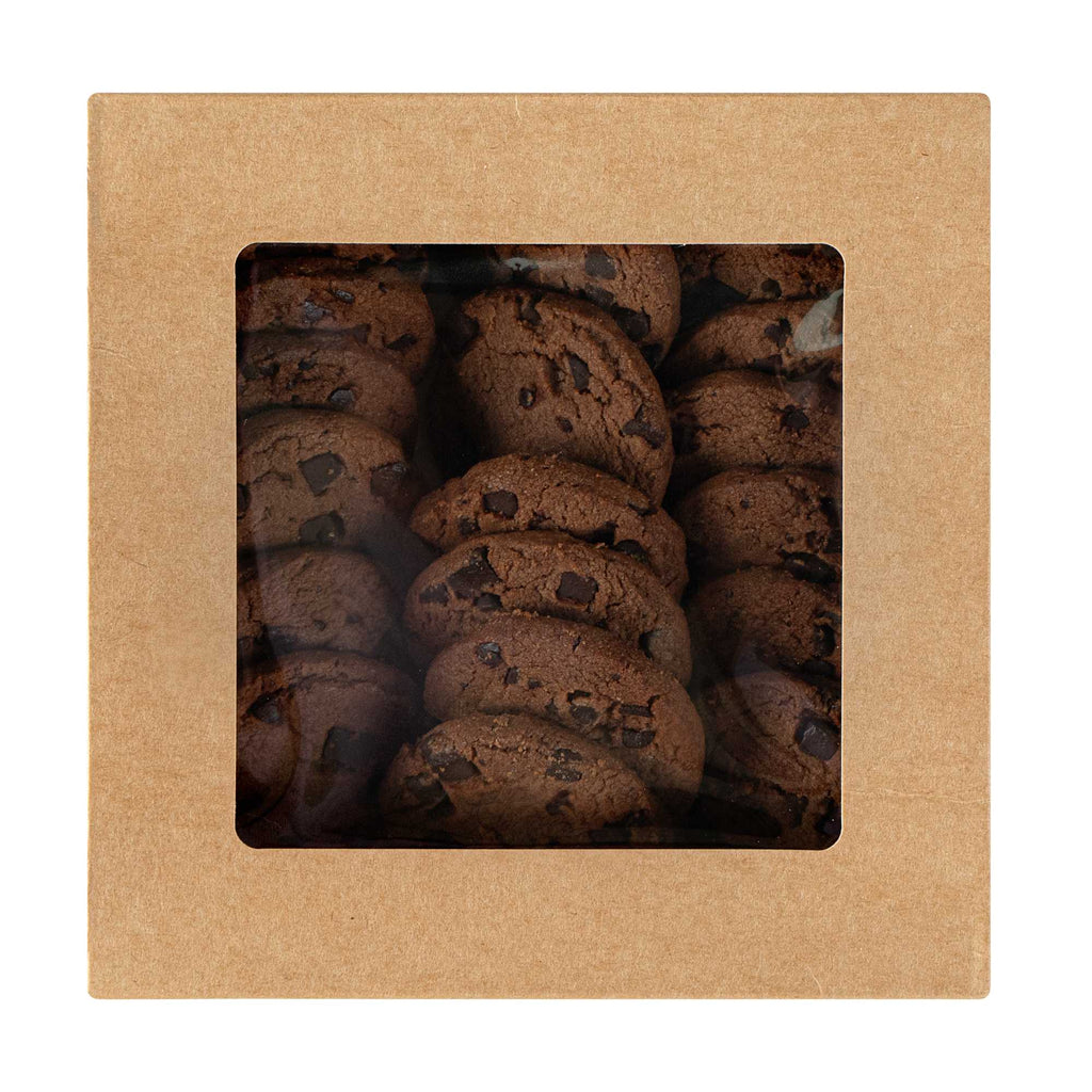 Cafe Vision 34 oz Square Kraft Paper Large Take Out Container - 6" x 6" x 2" - 25 count box