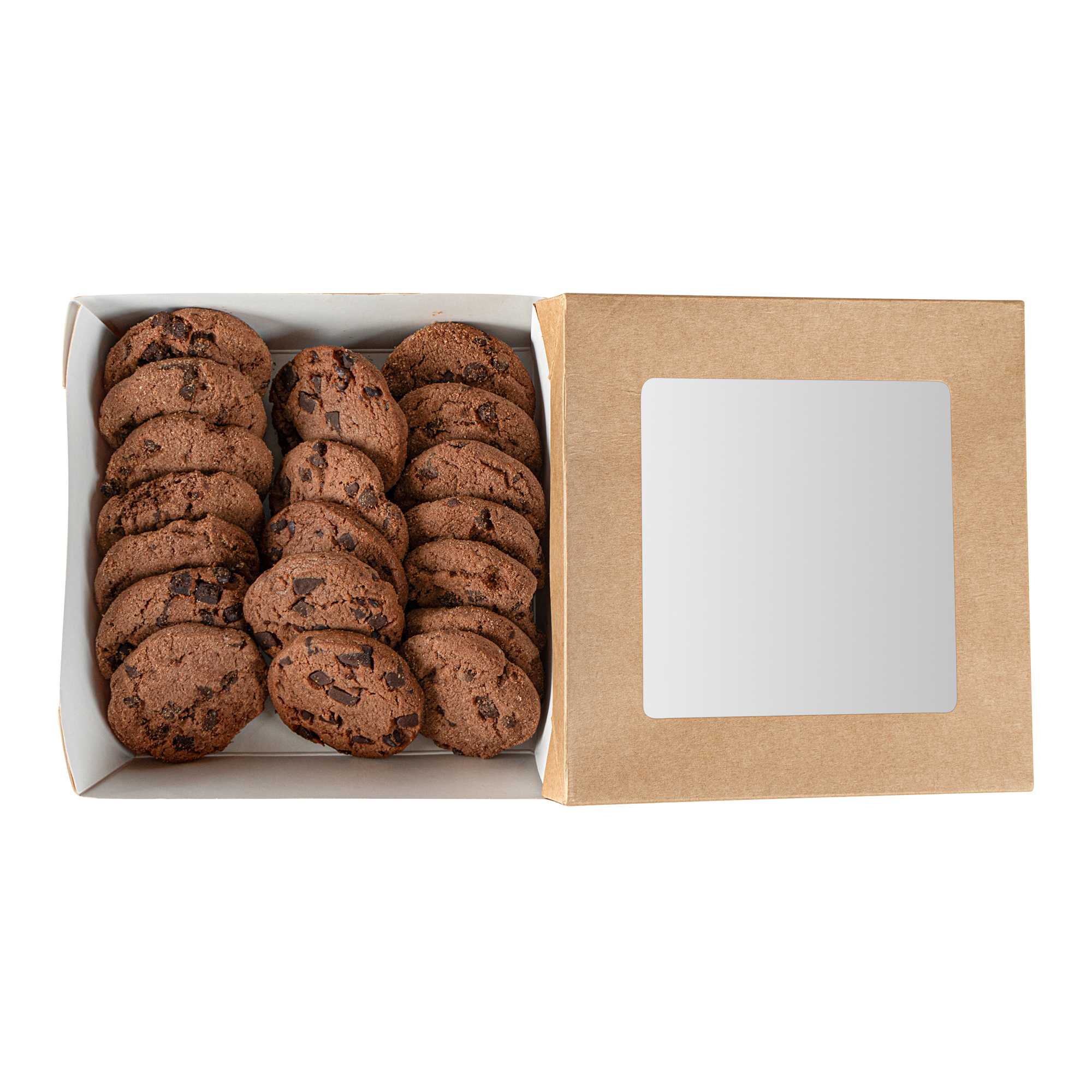 Cafe Vision 34 oz Square Kraft Paper Large Take Out Container - 6" x 6" x 2" - 200 count box