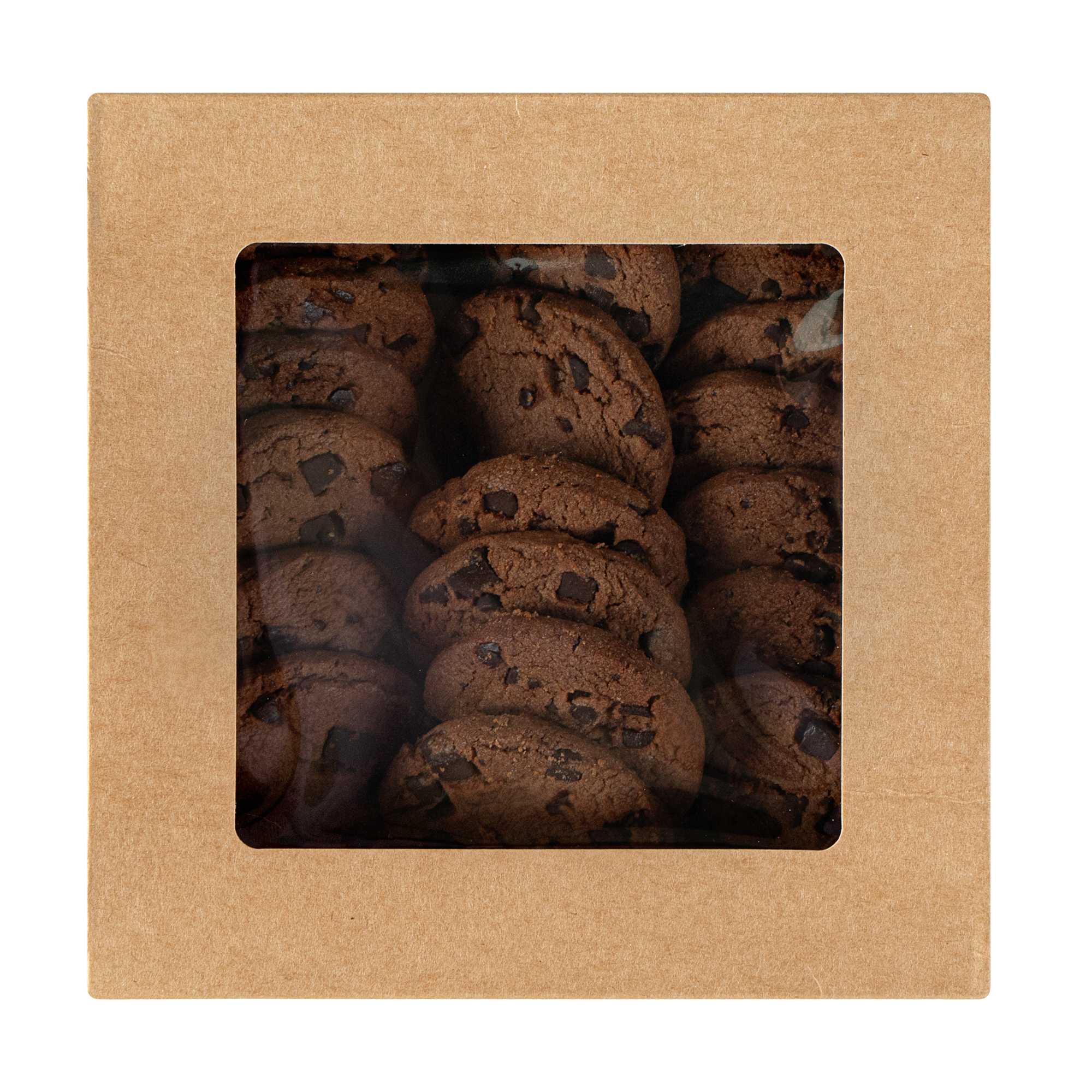 Cafe Vision 34 oz Square Kraft Paper Large Take Out Container - 6" x 6" x 2" - 200 count box
