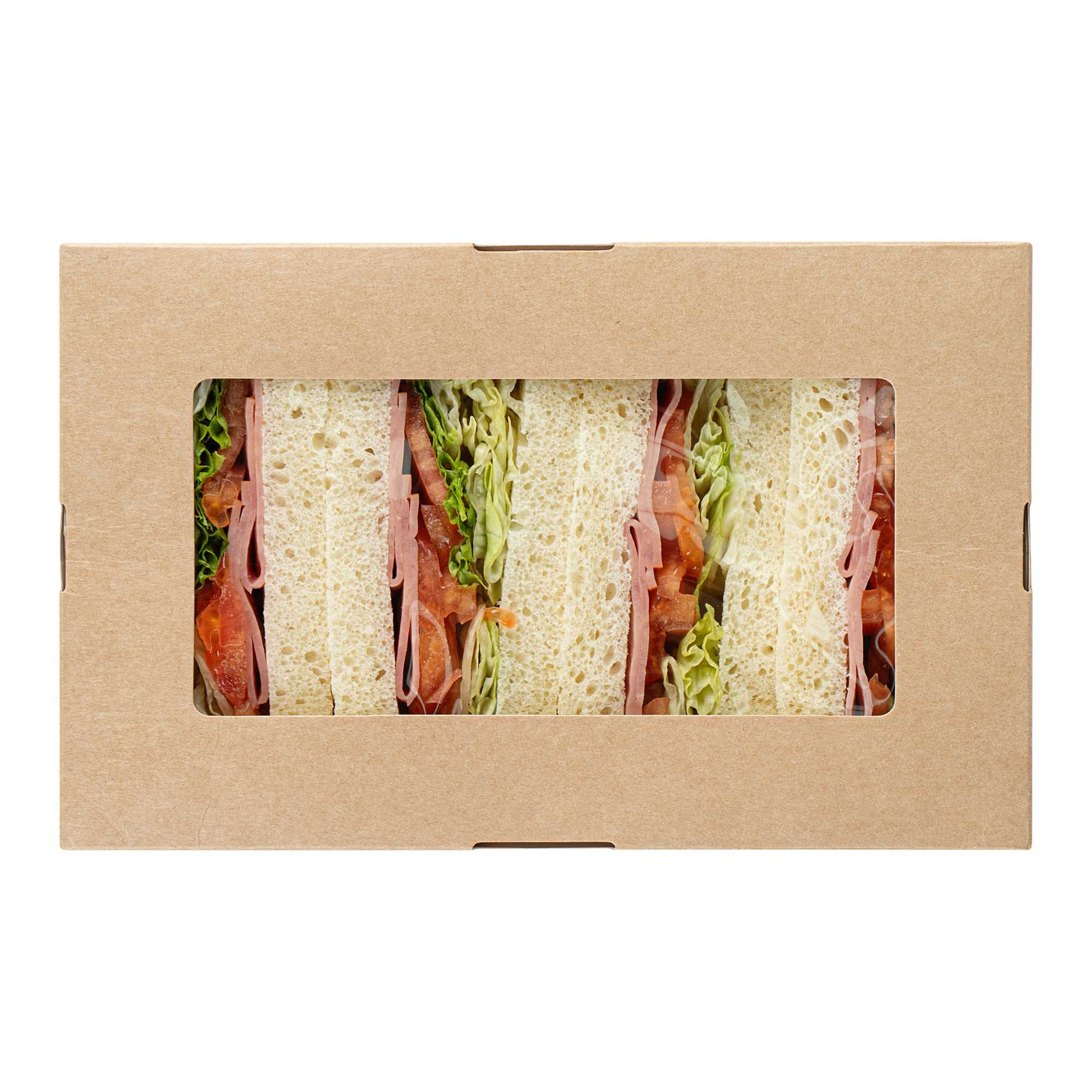 Cafe Vision 34 oz Rectangle Kraft Paper Large Take Out Container - 8 1/2" x 5 1/4" x 1 1/2" - 25 count box