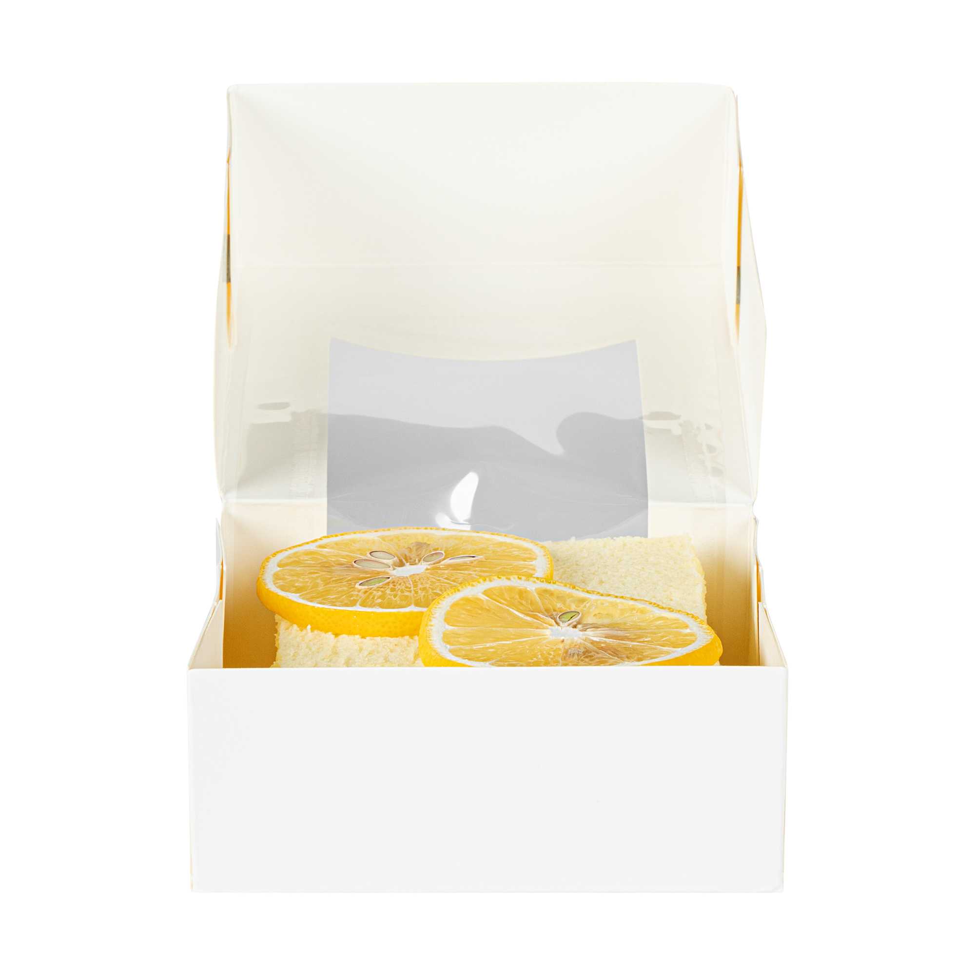 Cafe Vision 11 oz Square White Paper Small Take Out Container - 4" x 4" x 1 1/2" - 25 count box