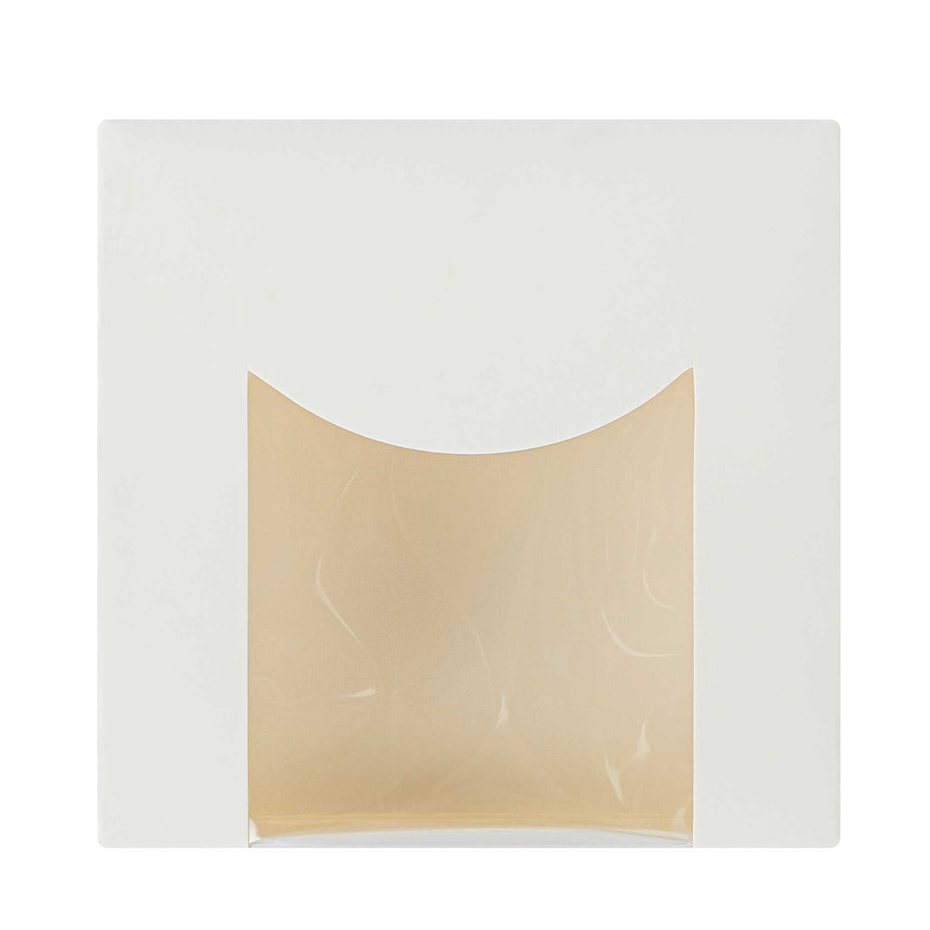 Cafe Vision 11 oz Square White Paper Small Take Out Container - 4" x 4" x 1 1/2" - 25 count box