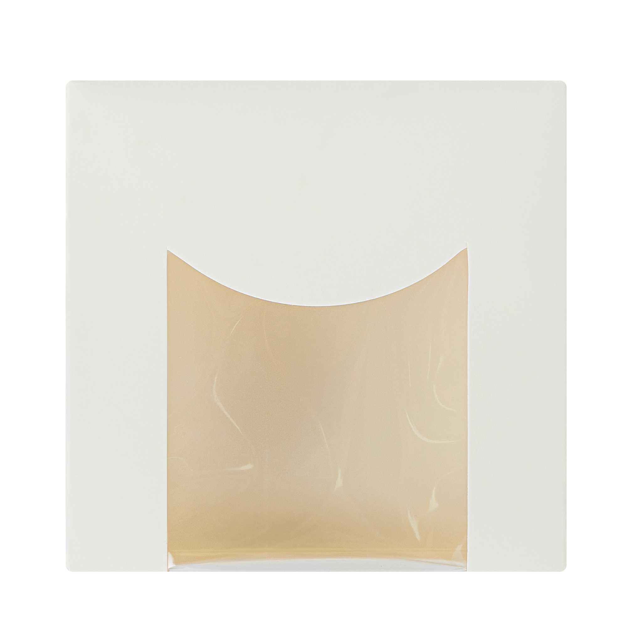 Cafe Vision 11 oz Square White Paper Small Take Out Container - 4" x 4" x 1 1/2" - 200 count box