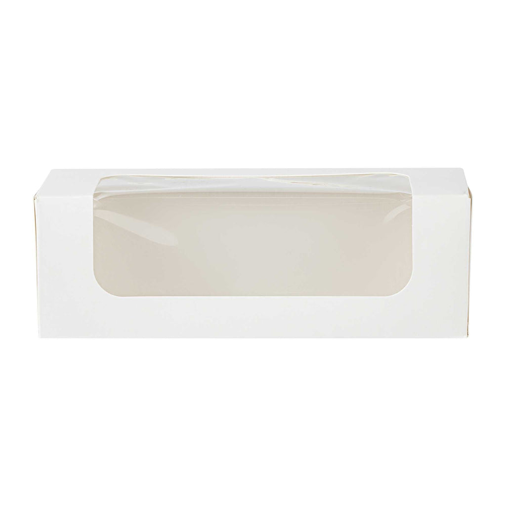 Cafe Vision 13 oz Rectangle White Paper Small Take Out Container - 6" x 2 1/2" x 2" - 200 count box