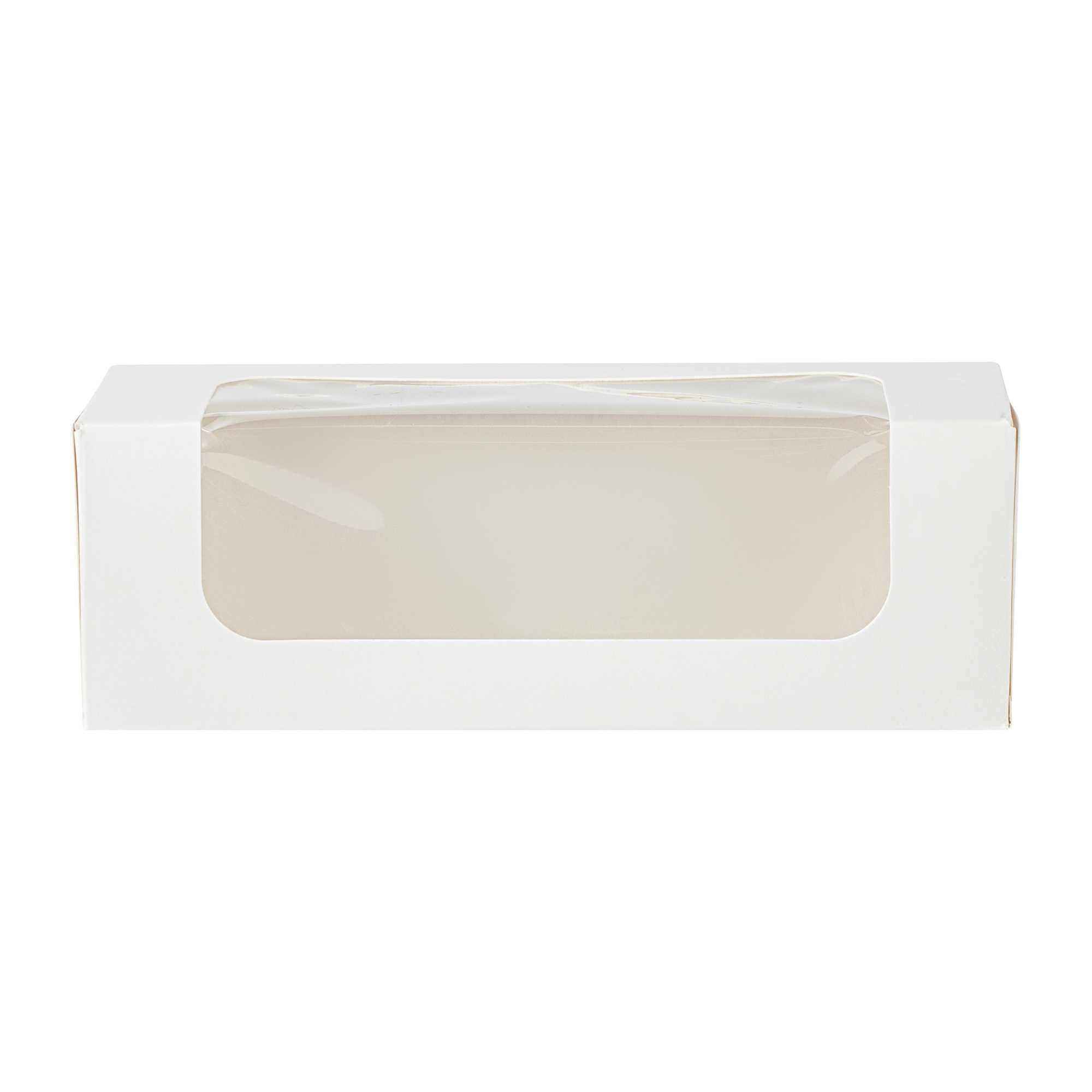 Cafe Vision 13 oz Rectangle White Paper Small Take Out Container - 6" x 2 1/2" x 2" - 200 count box