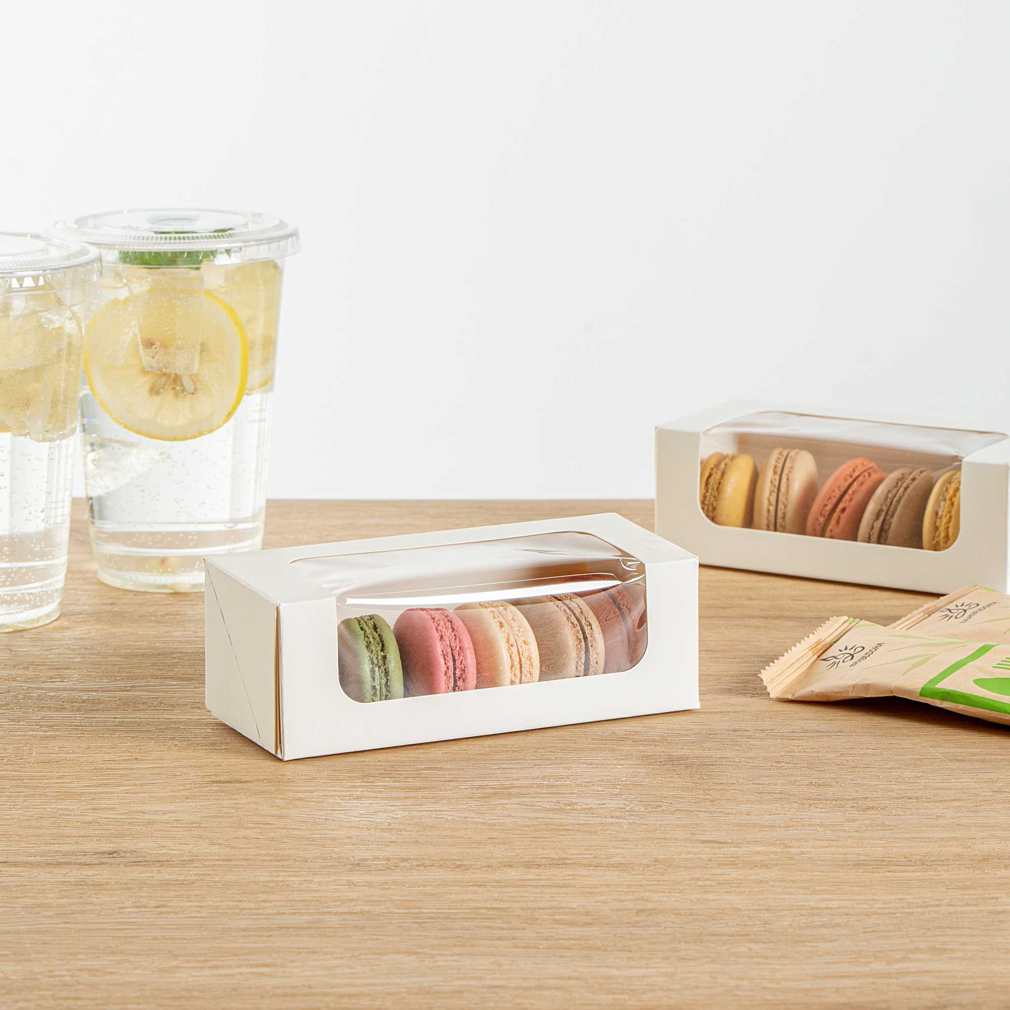Cafe Vision 13 oz Rectangle White Paper Small Take Out Container - 6" x 2 1/2" x 2" - 200 count box