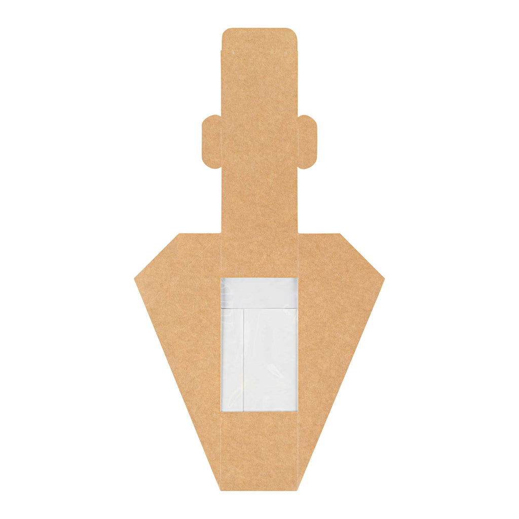 Cafe Vision Triangle Kraft Paper Small Sandwich Box - 4 3/4" x 4 3/4" x 2" - 25 count box
