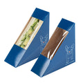 Cafe Vision Triangle Frenchie Paper Small Sandwich Box - 4 3/4" x 4 3/4" x 2" - 25 count box