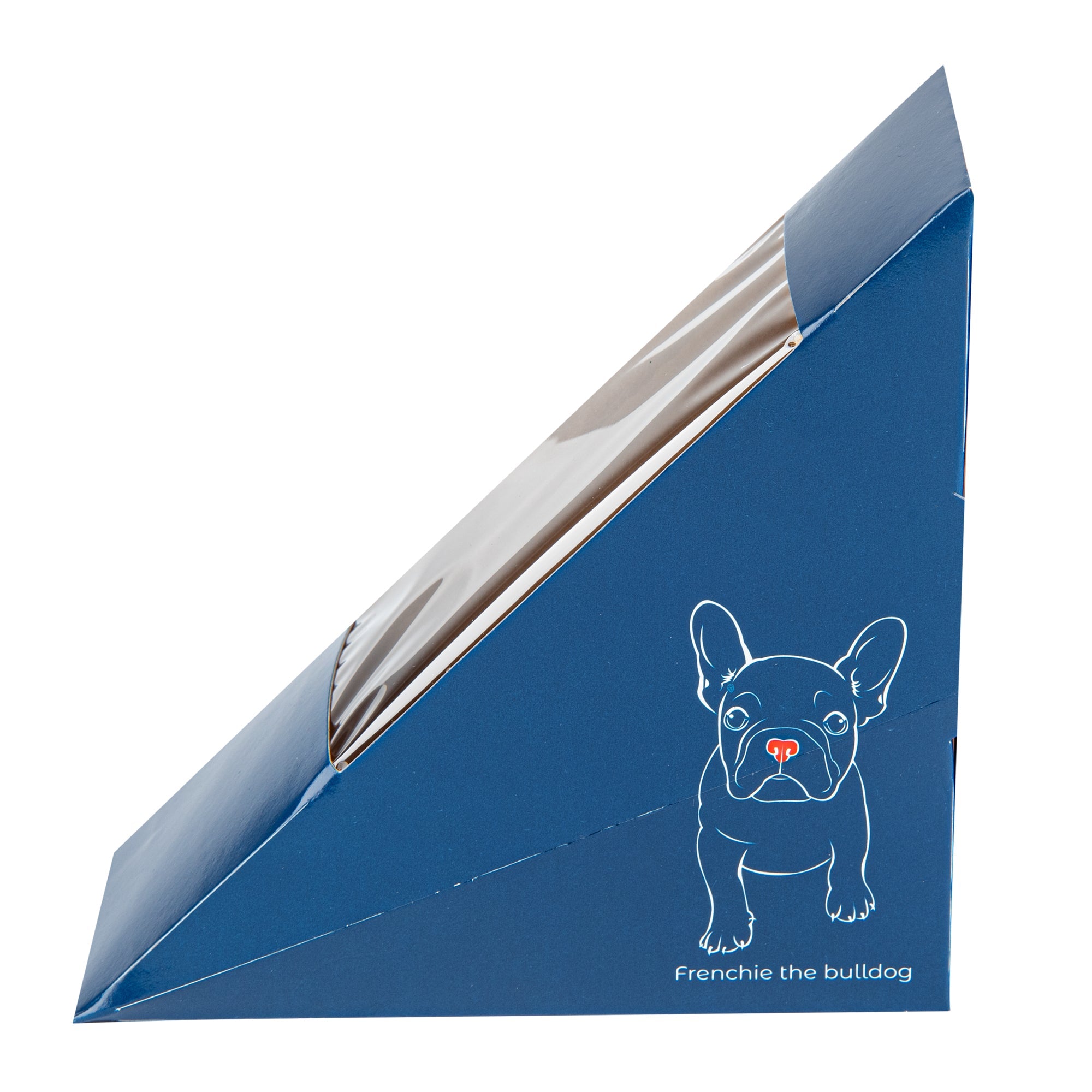 Cafe Vision Triangle Frenchie Paper Small Sandwich Box - 4 3/4" x 4 3/4" x 2" - 25 count box