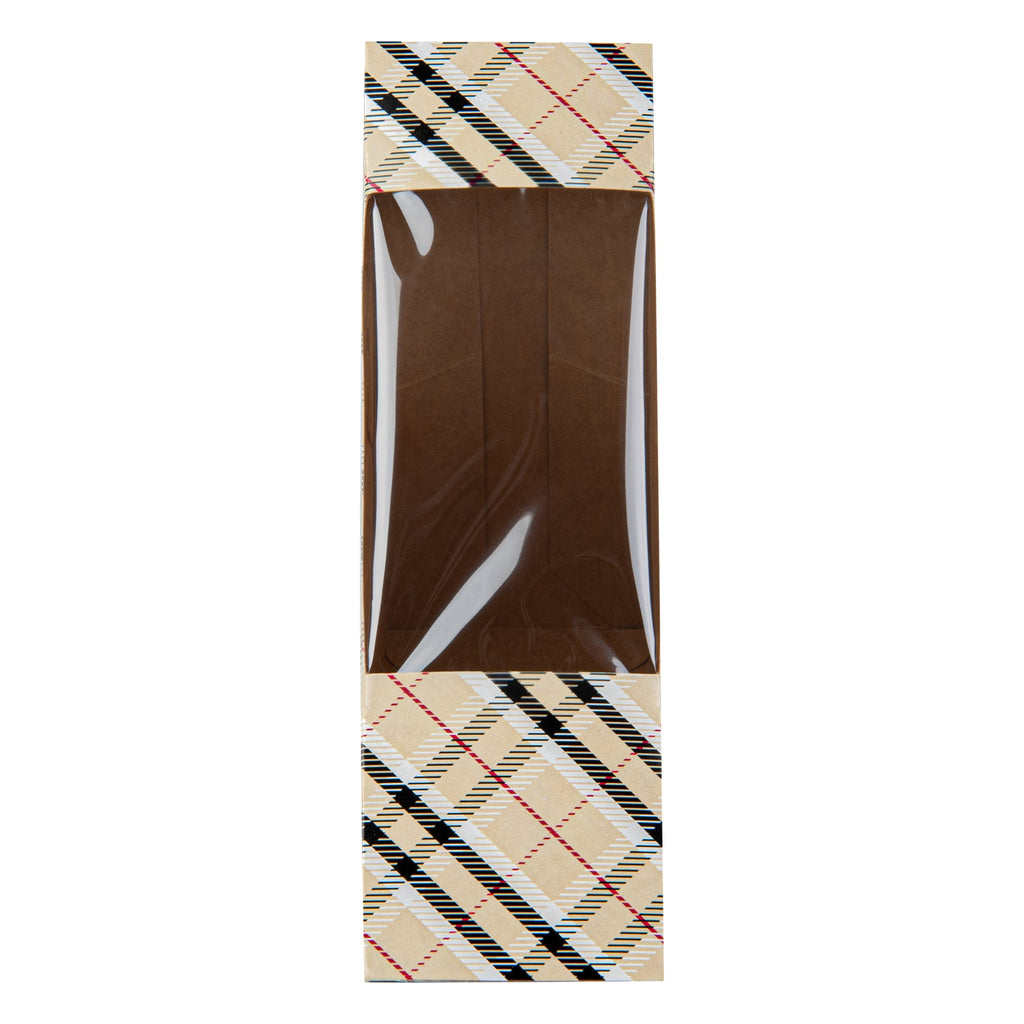 Cafe Vision Triangle Plaid Paper Small Sandwich Box - 4 3/4" x 4 3/4" x 2" - 200 count box