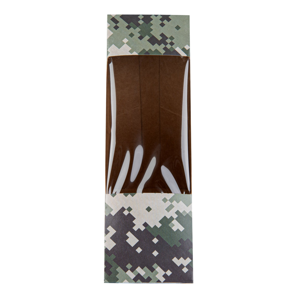 Cafe Vision Triangle Camouflage Paper Small Sandwich Box - 4 3/4" x 4 3/4" x 2" - 25 count box