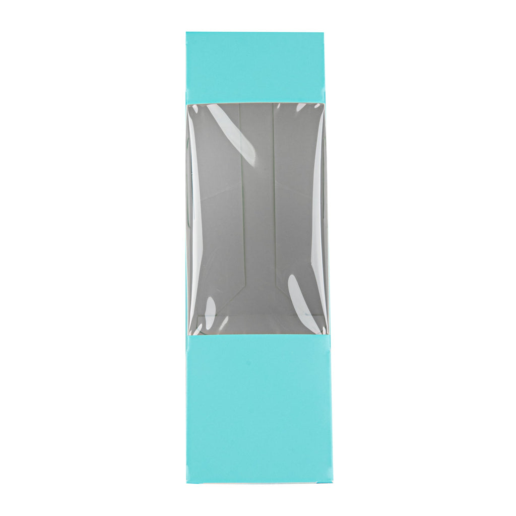 Cafe Vision Triangle Turquoise Paper Small Sandwich Box - 4 3/4" x 4 3/4" x 2" - 200 count box